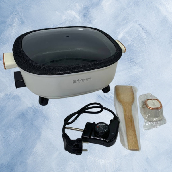 Электрокастрюля с крышкой 6 л Hoffmans Electronics HM-3030 Кастрюля с антипригарным покрытием от сети Бежевая Электрокастрюля с крышкой 6 л Hoffmans Electronics HM-3030 Кастрюля с антипригарным покрытием от сети Бежевая