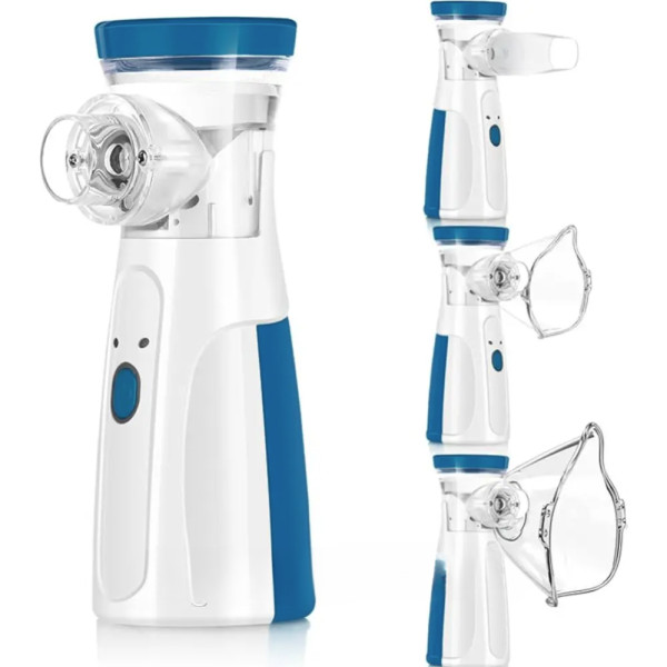 Портативный небулайзер с паром дымом на батарейках Mesh Nebulizer Ручной аккумуляторный ингалятор для семьи