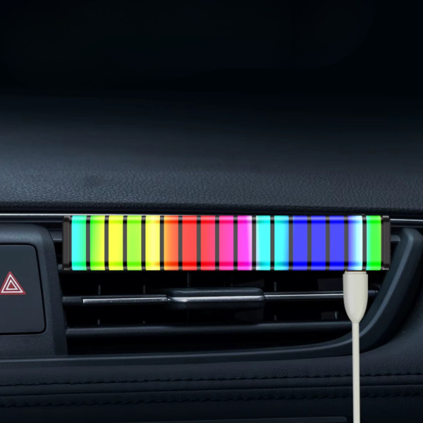 Ароматизатор в машину F1 Автомобильный ароматизатор с RGB подсветкой в виде ритма Освежитель с подсветкой