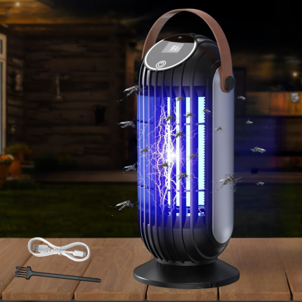 Антимоскитная электрическая лампа с дисплеем BG-008 Electric Shock Mosquito Lamp Аккумуляторная лампа ловушка для насекомых
