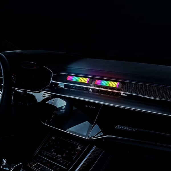 Ароматизатор в машину F1 Автомобильный ароматизатор с RGB подсветкой в виде ритма Освежитель с подсветкой