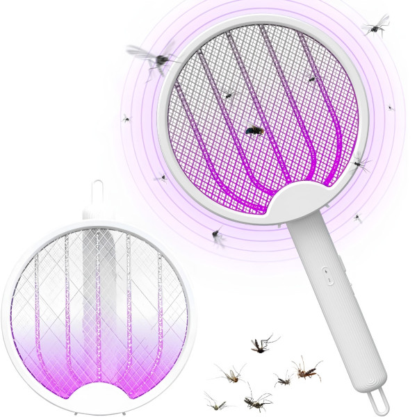 Электрическая мухобойка ракетка от насекомых Electric Mosquito Swatter Аккумуляторная антимоскитная лампа от комаров и мух