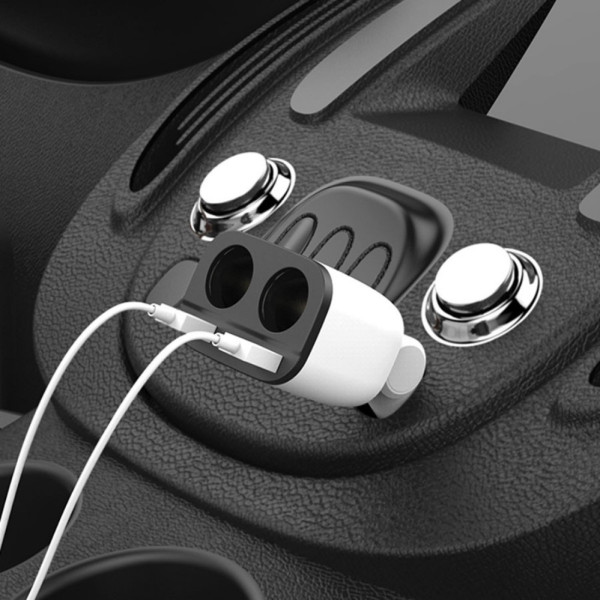 Автомобильное зарядное устройство Hoco Z28 Зарядка 2xUSB от прикуривателя с вольтметром Разветвитель в авто
