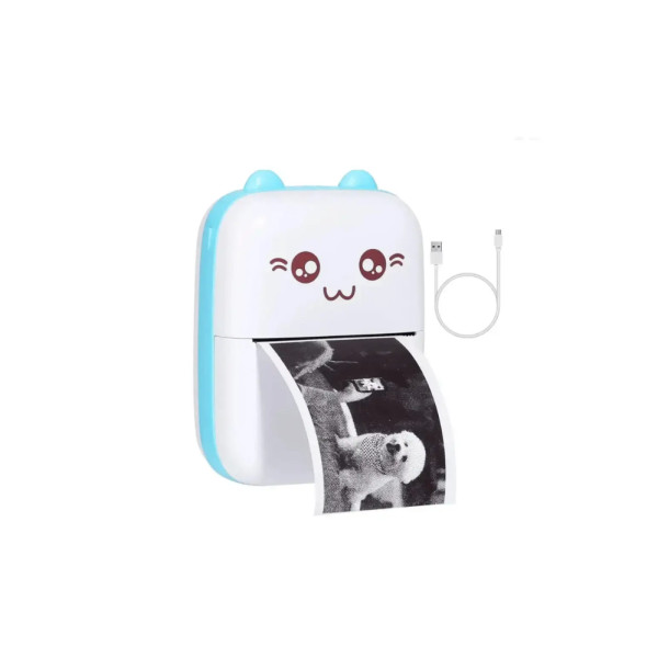 Термопринтер дитячий портативний для етикеток наклейок Міні принтер Mini printer з термодруком для телефону