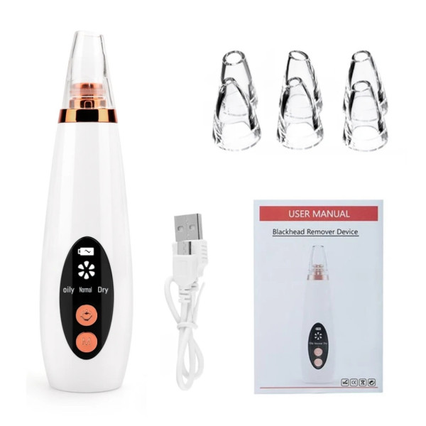 Вакуумный аппарат для чистки лица Multi Functional Cleaning прибор для удаления черных точек с 6 насадками Вакуумный аппарат для чистки лица Multi Functional Cleaning прибор для удаления черных точек с 6 насадками