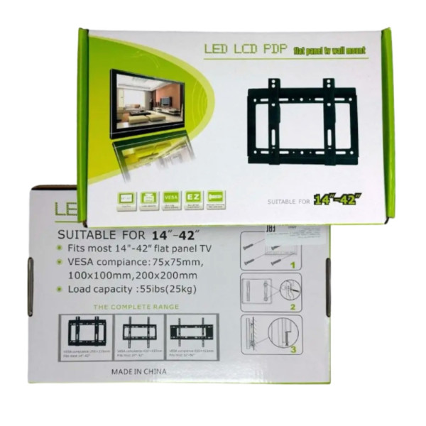 Кронштейн для телевизора металлический Flat Panel TV Wall Mount Настенное крепление для ТВ от 14 до 42 дюймов Кронштейн для телевизора металлический Flat Panel TV Wall Mount Настенное крепление для ТВ от 14 до 42 дюймов