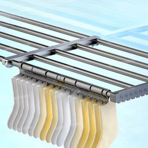 Раздвижная сушилка для белья на балкон окно Folding Clothes Hanger 3270В Двойная сушка для одежды на батарею