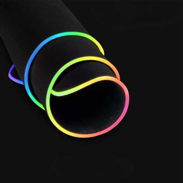 Игровой коврик для мыши с RGB подсветкой 70х30 см Настольный светодиодный коврик для клавиатуры с подсветкой