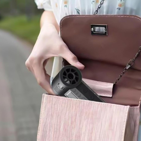 Міні вентилятор турбінний з ліхтариком Mini Jet Fan Акумуляторна повітродувка Бездротовий турбовентилятор