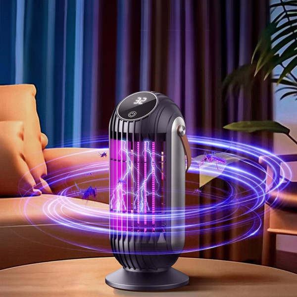 Антимоскитная электрическая лампа с дисплеем BG-008 Electric Shock Mosquito Lamp Аккумуляторная лампа ловушка для насекомых