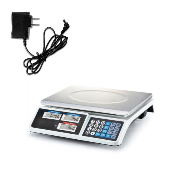 Электронные торговые весы Digital pricing scale на 40 кг аккумуляторные с дисплеем и расчетом стоимости