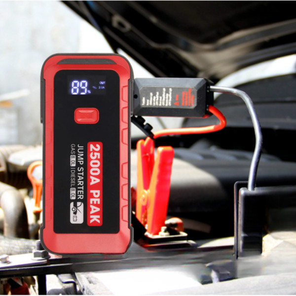Пускова зарядка автомобільна 25800 mAh з ліхтариком Пускозарядний пристрій M43 портативний бустер для авто