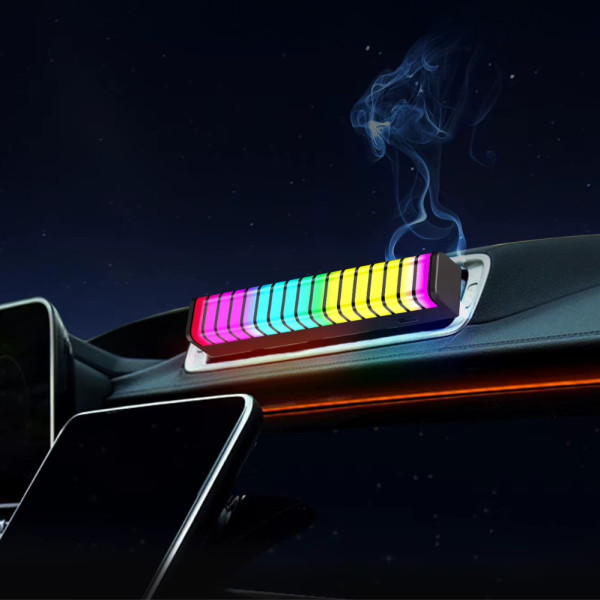 Ароматизатор в машину F1 Автомобильный ароматизатор с RGB подсветкой в виде ритма Освежитель с подсветкой