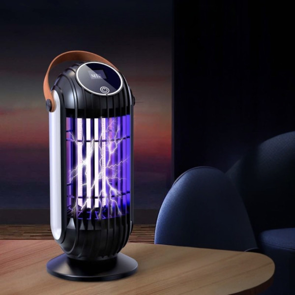 Антимоскитная электрическая лампа с дисплеем BG-008 Electric Shock Mosquito Lamp Аккумуляторная лампа ловушка для насекомых