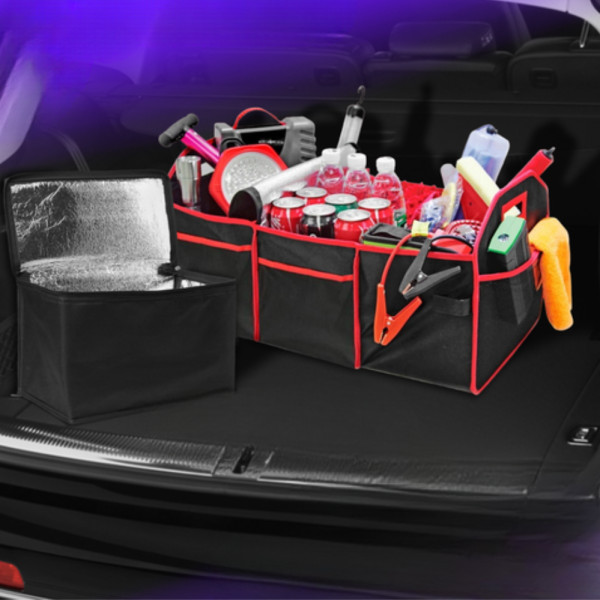 Складной органайзер для авто с термосумкой CarBag CoolerOrganizer Набор для хранения на 3 отделения в багажник Складной органайзер для авто с термосумкой CarBag CoolerOrganizer Набор для хранения на 3 отделения в багажник