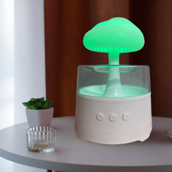 Увлажнитель воздуха Гриб с эфектом дождя Mushroom Ночник аромадиффузор с подсветкой