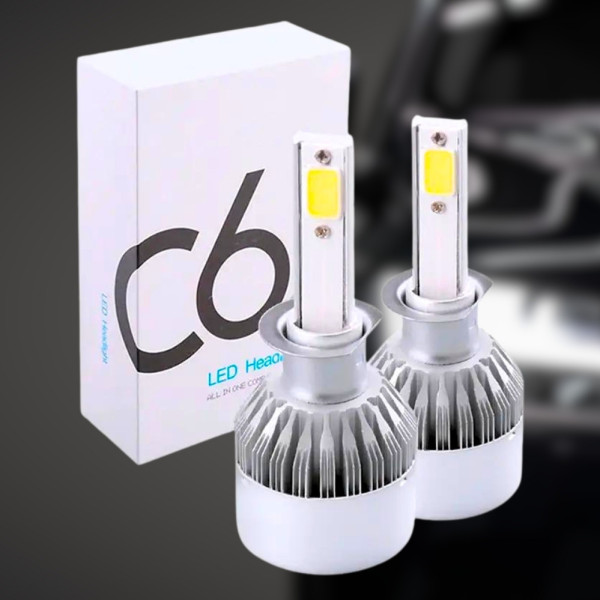 Автомобильные LED лампы для фар C6 H1 Комплект светодиодных автоламп 2 шт