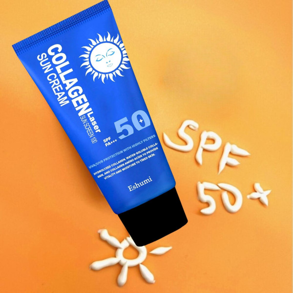 Солнцезащитный крем с коллагеном Eshumi Collagen Laser SPF 50+ Солнцезащитный крем с коллагеном Eshumi Collagen Laser SPF 50+