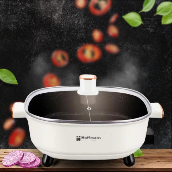Электрокастрюля с крышкой 6 л Hoffmans Electronics HM-3030 Кастрюля с антипригарным покрытием от сети Бежевая Электрокастрюля с крышкой 6 л Hoffmans Electronics HM-3030 Кастрюля с антипригарным покрытием от сети Бежевая