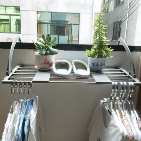 Сушилка для белья раскладная на радиатор Folding Clothes Hanger 3269В Двойная складная сушка для одежды обуви