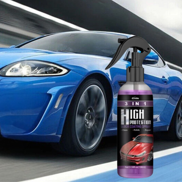 Полироль против царапин для кузова автомобиля High Protection 3в1 спрей для ручной полировки авто Полироль против царапин для кузова автомобиля High Protection 3в1 спрей для ручной полировки авто