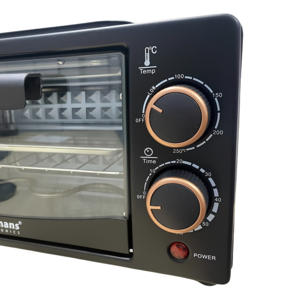 Электрическая духовка 2в1 HM-748 Hoffmans Electronics мини электропечь гриль настольная 800W с таймером для дома