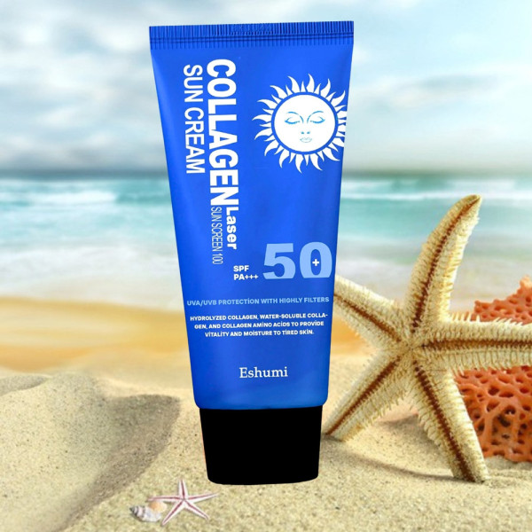 Солнцезащитный крем с коллагеном Eshumi Collagen Laser SPF 50+ Солнцезащитный крем с коллагеном Eshumi Collagen Laser SPF 50+