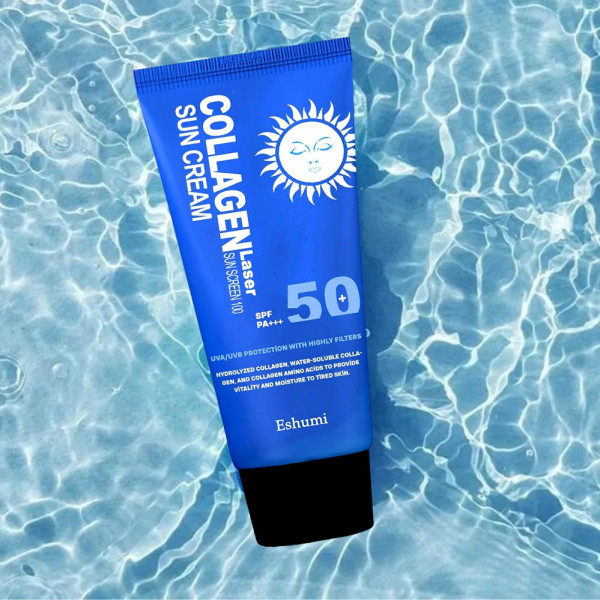 Солнцезащитный крем с коллагеном Eshumi Collagen Laser SPF 50+ Солнцезащитный крем с коллагеном Eshumi Collagen Laser SPF 50+