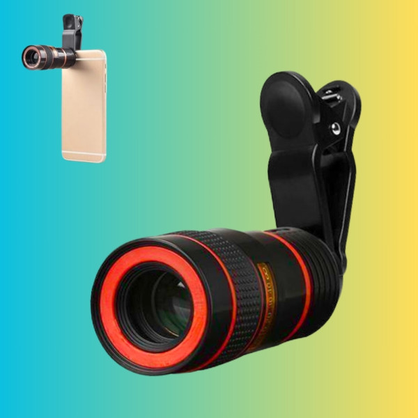 Съёмный объектив телескоп 8х для камеры мобильного телефона Mobile Phone Telescope линза с прищепкой