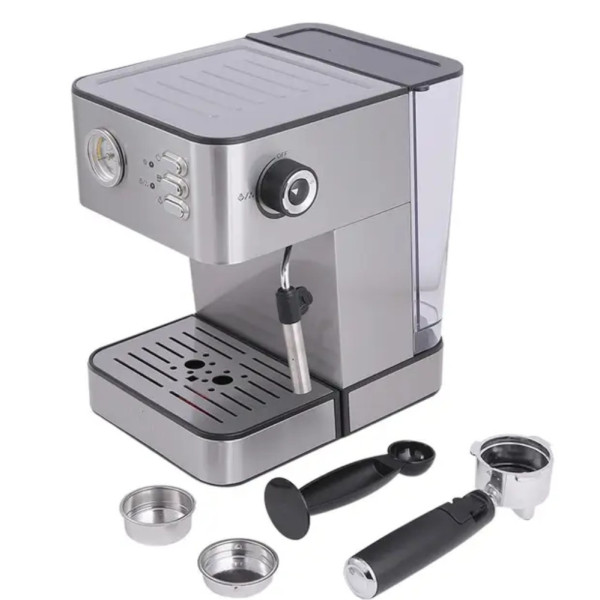 Кофеварка рожковая Hoffmans НМ-686 1500W Кофемашина эспрессо с функцией вспенивания молока