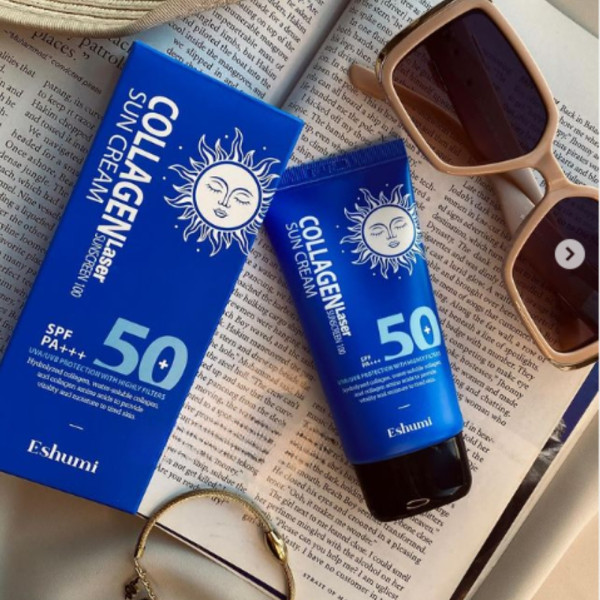 Солнцезащитный крем с коллагеном Eshumi Collagen Laser SPF 50+ Солнцезащитный крем с коллагеном Eshumi Collagen Laser SPF 50+