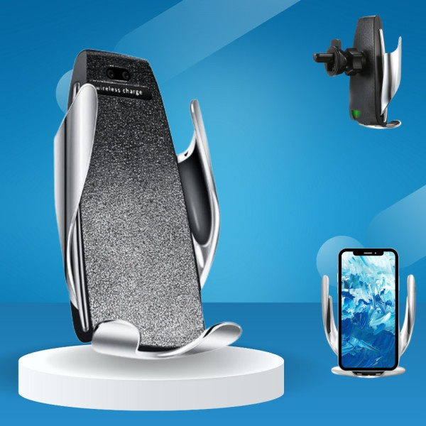 Автоматический держатель для телефона в машину Car Wireless Charger S5 с беспроводной зарядкой сенсорный