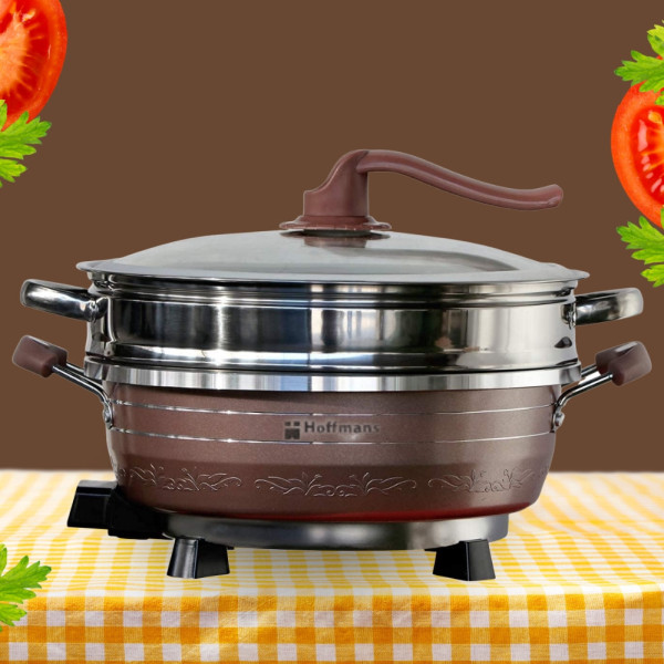 Электрическая кастрюля скороварка двойная 8л Hoffmans Electronics HM-3031 Кастрюля пароварка рисоварка 1500W Электрическая кастрюля скороварка двойная 8л Hoffmans Electronics HM-3031 Кастрюля пароварка рисоварка 1500W