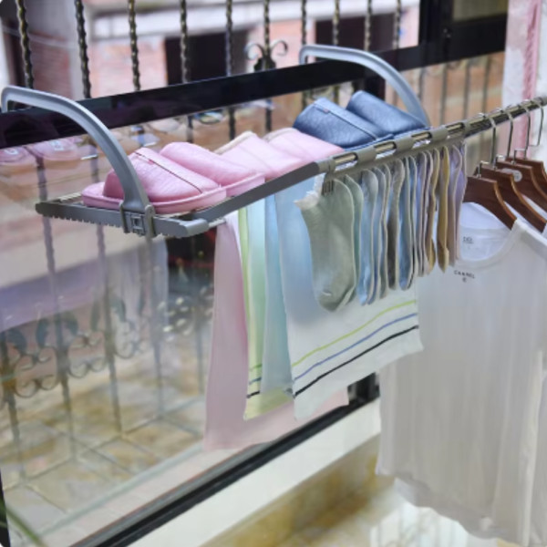 Сушилка для белья раскладная на радиатор Folding Clothes Hanger 3269В Двойная складная сушка для одежды обуви