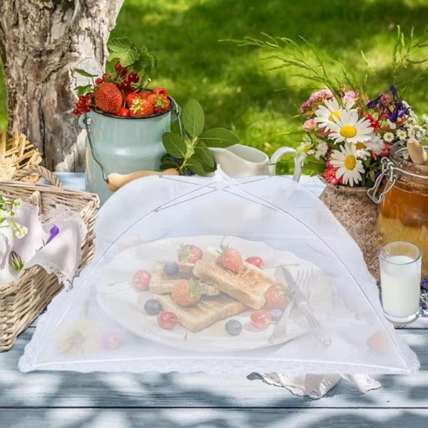 Сітка для захисту продуктів від комах 50х50см Парасолька кришка для захисту від мух Москітна сітка на стіл для їжі
