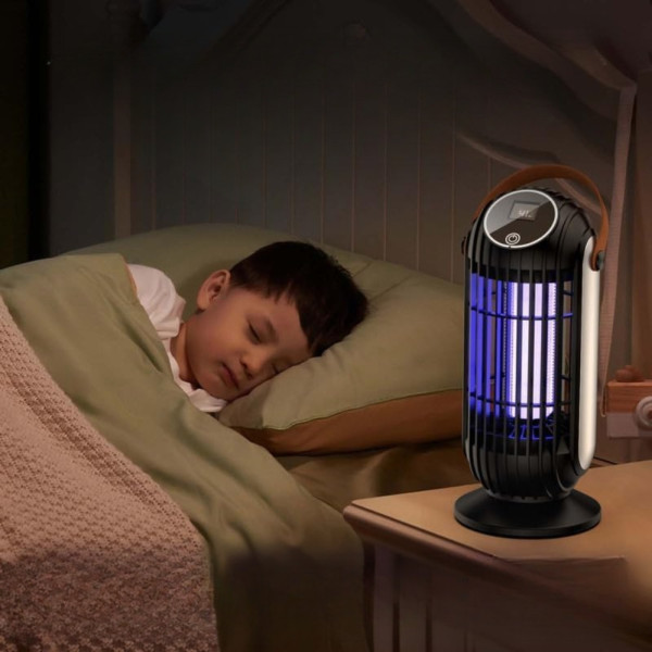 Антимоскитная электрическая лампа с дисплеем BG-008 Electric Shock Mosquito Lamp Аккумуляторная лампа ловушка для насекомых