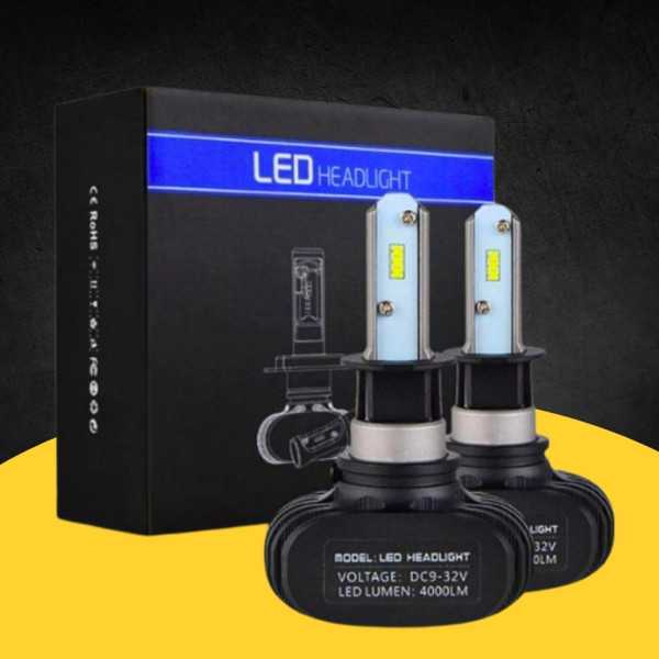 Светодиодные LED лампы для фар S1 H3 Автомобильные лампы 2 шт в комплекте Светодиодные LED лампы для фар S1 H3 Автомобильные лампы 2 шт в комплекте