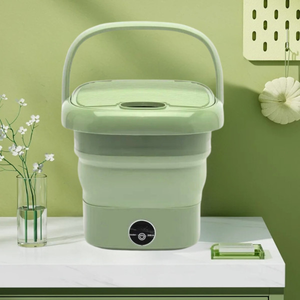 Складная мини стиральная машина 2в1 силиконовая Maxtop МР-2690 портативное ведро стиралка с отжимом
