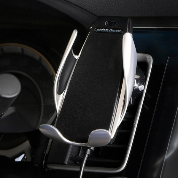 Автоматический держатель для телефона в машину Car Wireless Charger S5 с беспроводной зарядкой сенсорный
