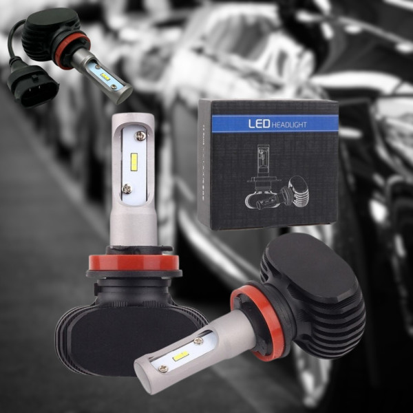Светодиодные LED лампы для фар S1 H11 Автомобильные лампы 2 шт в комплекте Светодиодные LED лампы для фар S1 H11 Автомобильные лампы 2 шт в комплекте