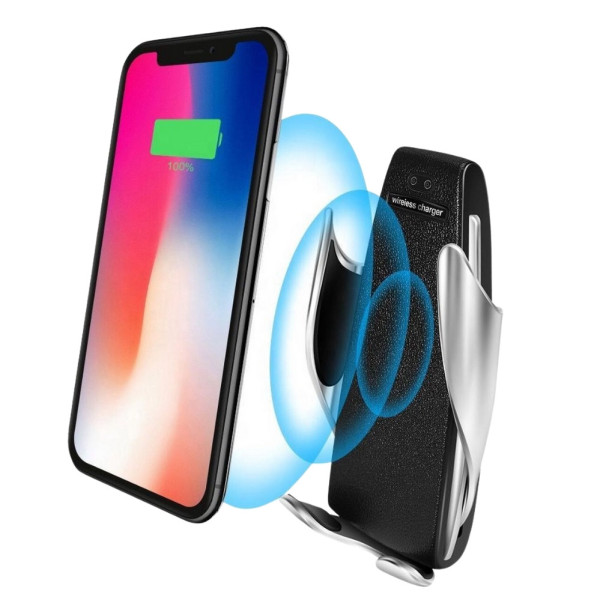 Автоматический держатель для телефона в машину Car Wireless Charger S5 с беспроводной зарядкой сенсорный