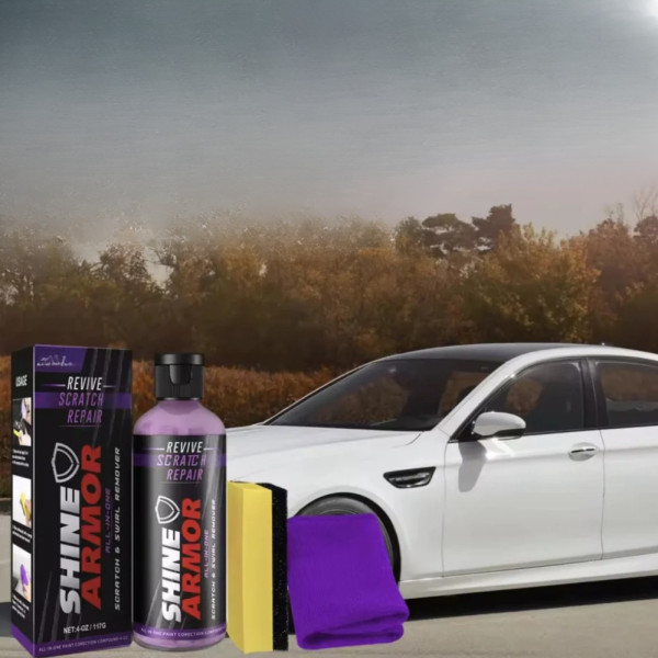 Полироль для ручной полировки авто Shine Armor 3в1 паста против царапин для кузова автомобиля