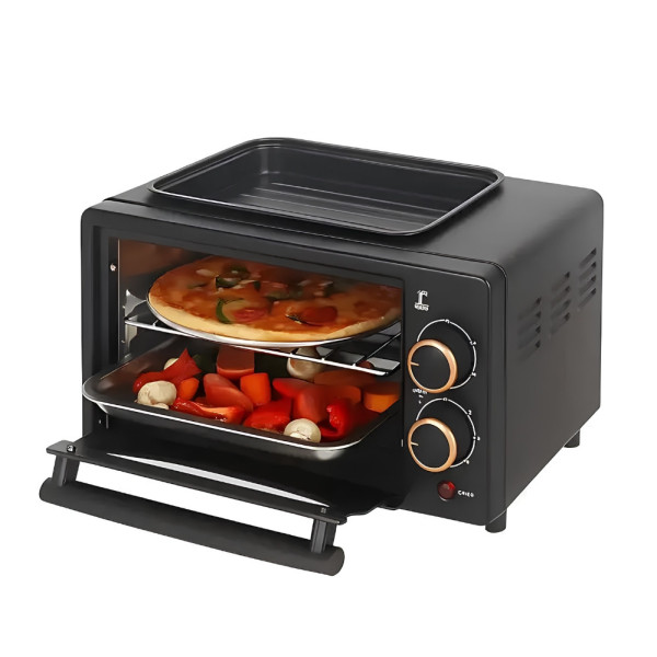 Электрическая духовка 2в1 HM-748 Hoffmans Electronics мини электропечь гриль настольная 800W с таймером для дома