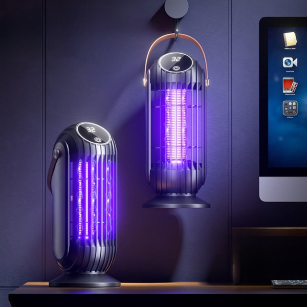 Антимоскитная электрическая лампа с дисплеем BG-008 Electric Shock Mosquito Lamp Аккумуляторная лампа ловушка для насекомых