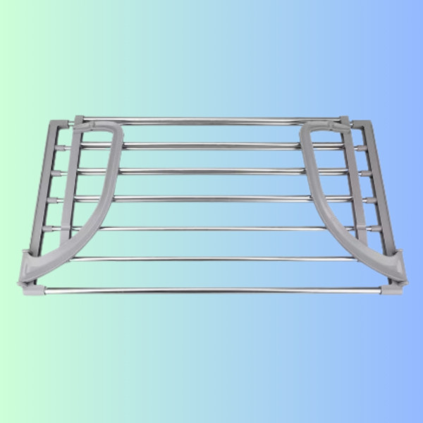 Раздвижная сушилка для белья на балкон окно Folding Clothes Hanger 3270В Двойная сушка для одежды на батарею