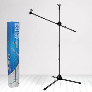 Штатив тренога журавль для микрофона Pro Microphone Stand напольная микрофонная стойка с 2 держателями