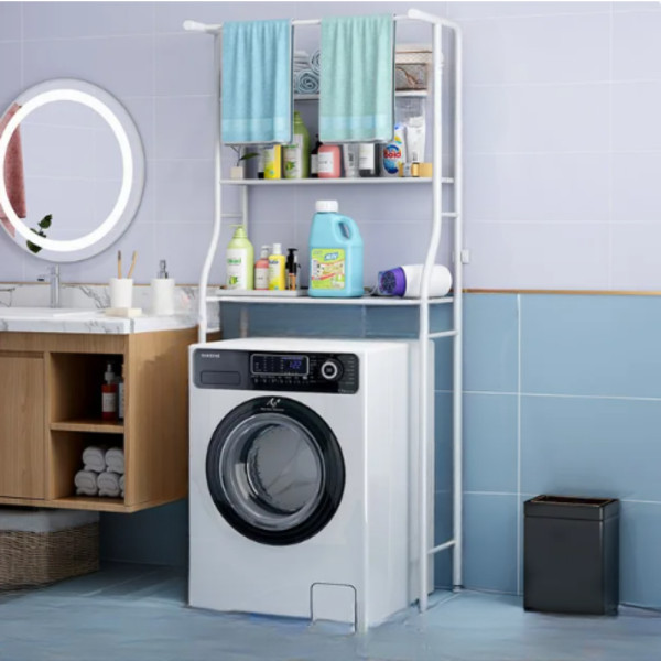 Металевий стелаж над пральною машиною Toilet Rack Полиця підлогова над унітазом Металевий стелаж над пральною машиною Toilet Rack Полиця підлогова над унітазом