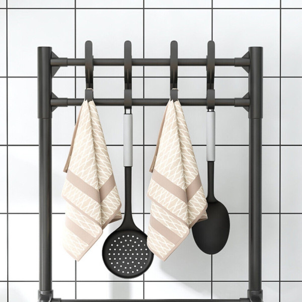 Напольная полка стойка для кухни Hook Storage Rack SKLM-21 Стеллаж органайзер с крючками на 4 яруса Напольная полка стойка для кухни Hook Storage Rack SKLM-21 Стеллаж органайзер с крючками на 4 яруса