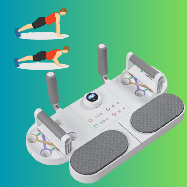 Платформа доска для отжиманий и планки Multifunctional Push Up Board Тренажер стойка с эспандерами и таймером Платформа доска для отжиманий и планки Multifunctional Push Up Board Тренажер стойка с эспандерами и таймером