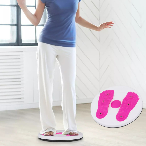 Диск вращающийся спортивный WAIST TWISTING с массажным эффектом для ног и талии напольный